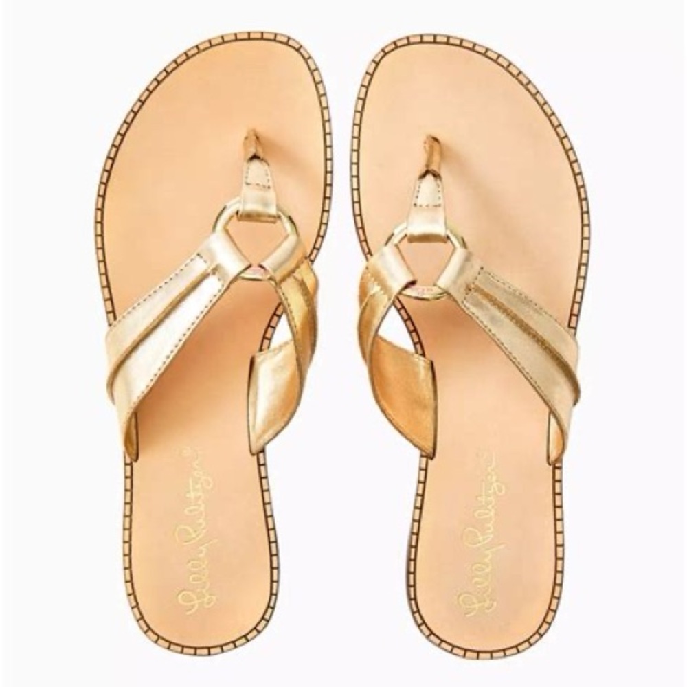 Lilly Pulitzer Gold Sandals